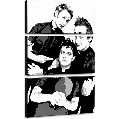 Ručne maľovaný POP Art obraz Green Day - 80x120 cm