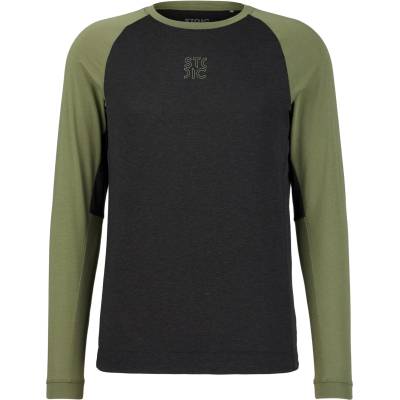 Stoic Мъжка фланелка с дълъг ръкав за колоездене Stoic PerformanceMerino LofsdalenSt. MTB L/S Cycling jersey - Moss Green / Black - размер XXL (056-4035-0215)