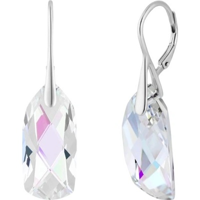 Preciosa Elegantní stříbrné náušnice s českým křišťálem Preciosa Crystal Bay Royal Lagoon 6261 42