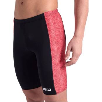 arena Бански гащета Arena Mens Abstract Tiles Swim Jammer - Black Red