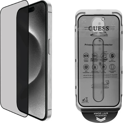 GUESS GUTGP16SBOKGCIP iPhone 16 6, 1" Закалено защитно стъкло Privacy 2.5D Outline - защита на поверителността на екрана (GUTGP16SBOKGCIP)