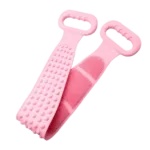 Rila Crafts Ексфолираща силиконова гъба за баня за триене на гърба Rila Crafts - Розов (R1-43B) - technomani