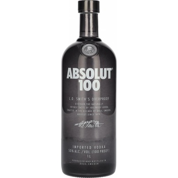 Absolut 100 50% 1 l (čistá fľaša)