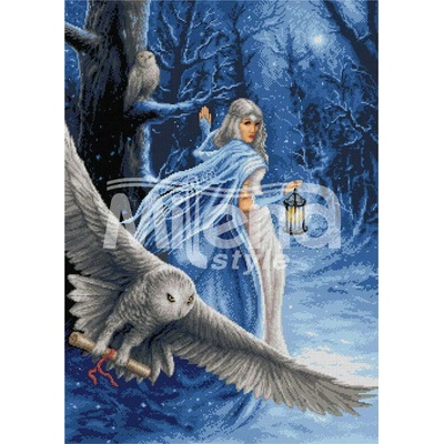 Milena Style Зимна фея - гоблен със схема конци Ariadna 1: 1