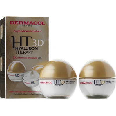Dermacol Hyaluron Therapy 3D remodelačný denný krém 50 ml + remodelačný nočný krém 50 ml darčeková sada