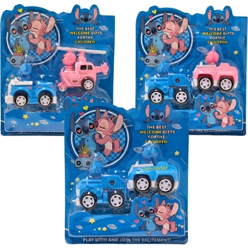 Комплект 2 колички Стич с инерционен механизъм