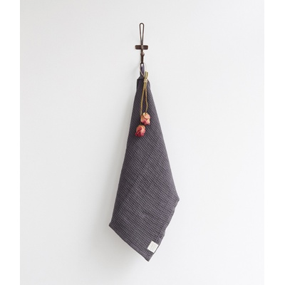 Linentales 30 x 30 cm Dark Grey Waffle