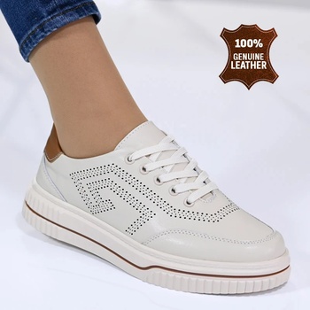 Обувки естествена кожа SW-4002 Beige