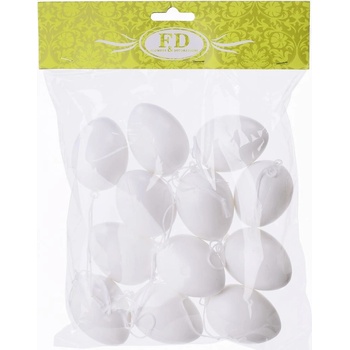 MFP vajíčka plast biele 6cm 12ks S32085 WHITE