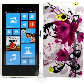 Image 1 of Nokia Lumia 720 Purple Flora Силиконов Калъф + Протектор