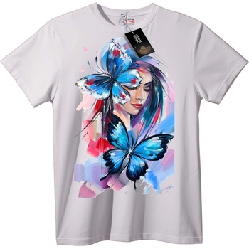 NOONEBRAND Тениска с Пеперуда - XL, White