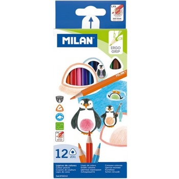 Цветни моливи Милан 12цв. триъгълни 231 0722312