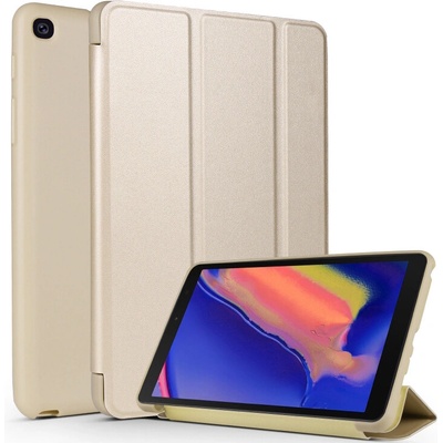 Vsetkonamobil 128339 LEATHER Zaklápací kryt pre Samsung Galaxy Tab A 8.0 P200 / P205 zlatý