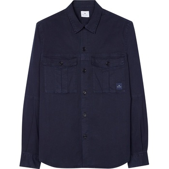 PS Paul Smith Риза PS Paul Smith Men's Utility Long-Sleeve Plain Shirt - Blue 49