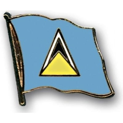 Odznak (pins) 20mm vlajka Svätá Lucia - farebný