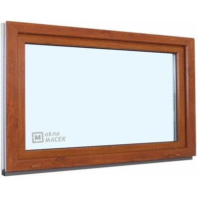 KÖMMERLING Plastové okno - 70 AD, 1200x900 mm, S, zlatý dub čiré, zlatý dub/bílá