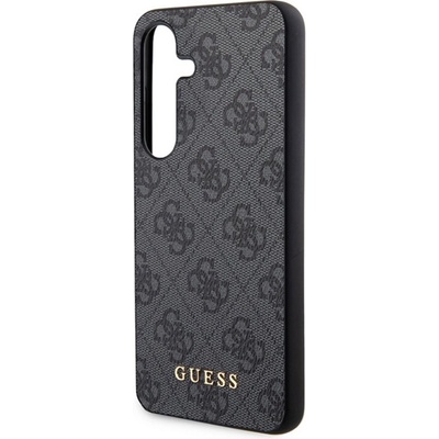 CG Mobile Samsung S24 GUESS 4G METAL GOLD LOGO пластмасов протектор за телефон текстилен заден капак BLACK GUHCS24SG4GFGR (GUHCS24SG4GFGR)