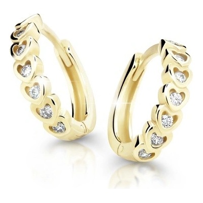 Zodiax zlaté kroužky pro malé holčičky 2342 červená rubín žlutá