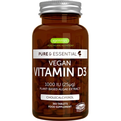 Igennus Pure & Essential - Vegan Vitamin D3 1000IU (25 g) - 365 таблетки