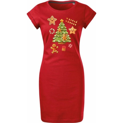Vánoční šaty s potiskem Perníčková kolekce – Hledejceny.cz