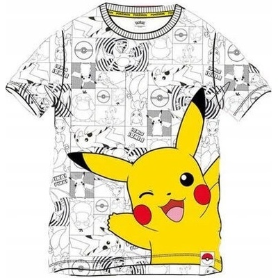 Sahinler dětské tričko Pokémon Pikachu bavlna bílé