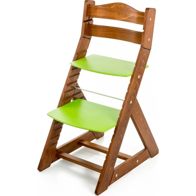 Hajdalánek Rostoucí židle Maja opěrka do kulata dub tmavý / zelená