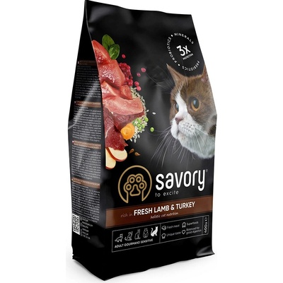 Savory Adult Cat Sensitive Fresh Lamb & Turkey 0,4 kg