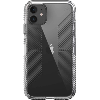 Speck Presidio Grip Case - удароустойчив хибриден кейс за iPhone 11 (прозрачен)