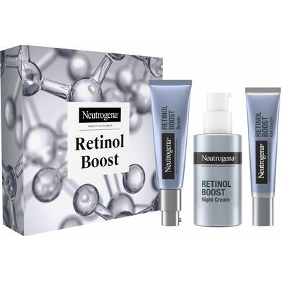 Neutrogena Retinol Boost nočný krém 50 ml + Neutrogena Retinol Boost sérum proti starnutiu pleti 30 ml + Neutrogena Retinol Boost očný krém 15 ml