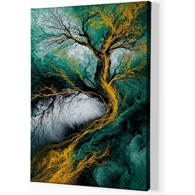 Obraz na plátně - Strom života Tepající žíly země FeelHappy.cz Vyberte rozměr obrazu (šířka x výška): 80 x 120 cm