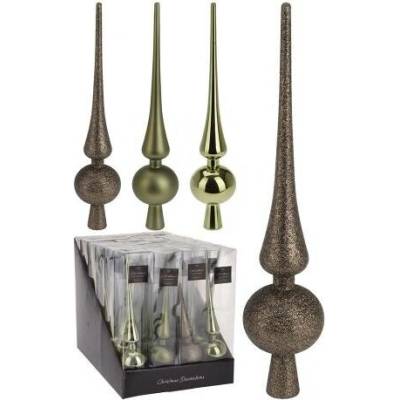 Kinekus Ozdoba špic 27,5 cm na vánoční stromek plast zelený mix KIN64309471