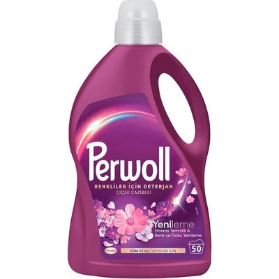 Perwoll Течен перилен препарат, Perwoll Renew Blossom 3, 75л, 75 изпирания, защита на цветовете, елегантен аромат (9000101814361)