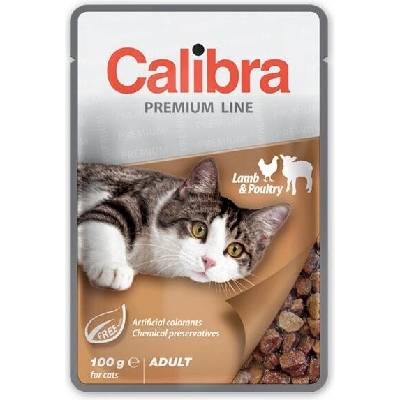 Calibra Cat Adult jehněčí a drůbeží kousky v omáčce 100 g