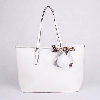 Flora & Co Bílá velká elegantní kabelka na rameno F2508