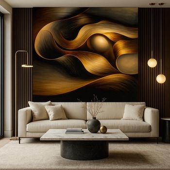 Image 1 of Стенен панел bamboo charcoal i Модел: 6666 i с непрекъсната или огледална шарка i uv лак