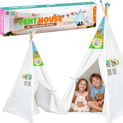 LEANToys Teepee stan s mráčky voděodolný