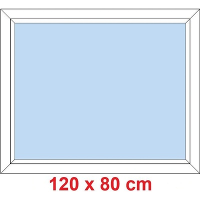 Soft Plastové okno 1200 x 800 mm, FIX neotevíravé, Černá krupička/Bílá
