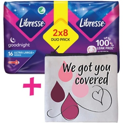 Libresse Нощни превръзки Libresse - Ultra Goodnight duo, 16 броя