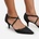 Wheres That From Wheres Low Kitten Heels With Crossover Strip - Black Suede