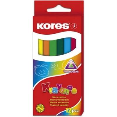 Kores voskové pastelky Regular triangel 12 ks