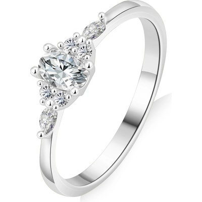 Olivie Strieborný prsteň MOISSANITE 9839