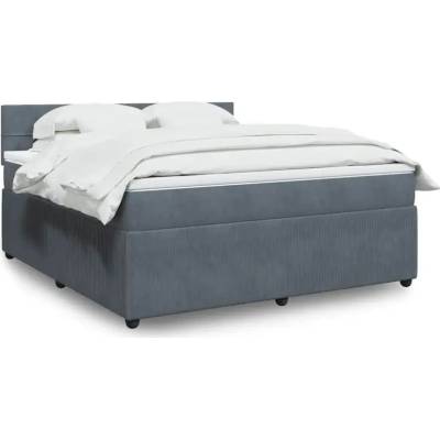 vidaXL 11461.3287807 Boxspring postel s matrací tmavě šedá samet