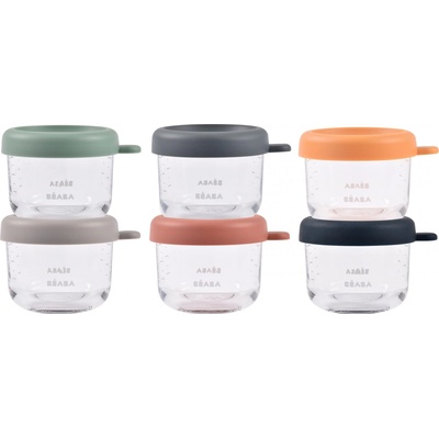 Beaba Tégliky na jedlo sklenené 6 x 150 ml Sunrise