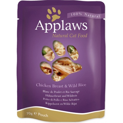 Applaws Cat kuřecí prsa a divoká rýže 24 x 70 g