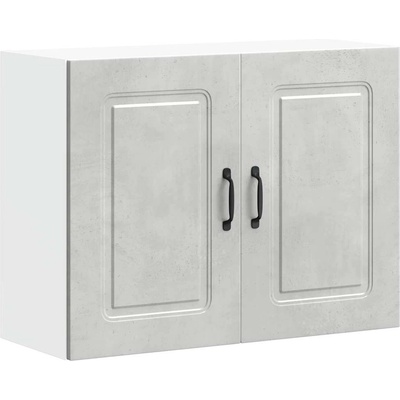 vidaXL Кухненски стенен шкаф, Kalmar, бетонно сив, инженерно дърво (853591)