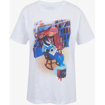 DOBRO Бяла дамска тениска с принт Zoot DOBRO. Язовец DOBRO | Byal | ЖЕНИ | S