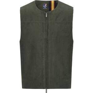 K-Way Мъжки синтетичен елек K-Way Barry Corduroy Synthetic vest - Green Blackish / Tartan Combo - размер XXL (032-1656-0115)