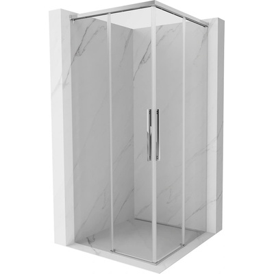 Mexen Rox Дуо плъзгаща се душ кабина 100 x 100 см, прозрачна, хромирана (8C2D-100-100-01-00)