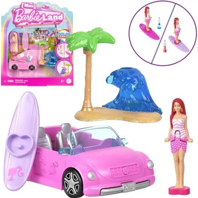 Mini BarbieLand Kabriolet + bábika surferka