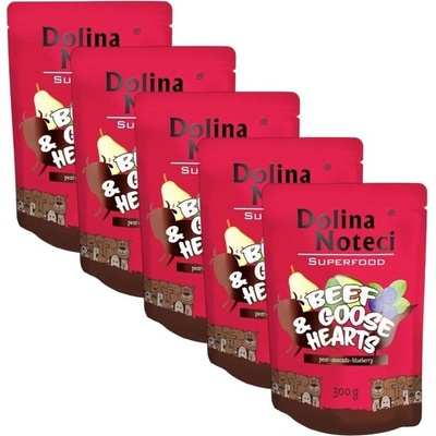 Dolina Noteci Superfood Adult Hovězí a husí srdce 5 x 300 g